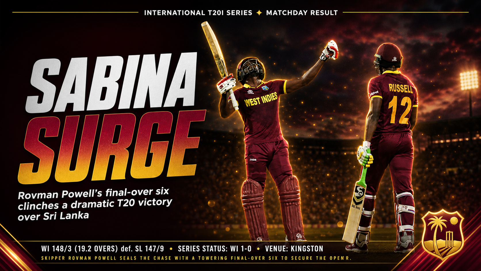 West Indies vs Sri Lanka T20