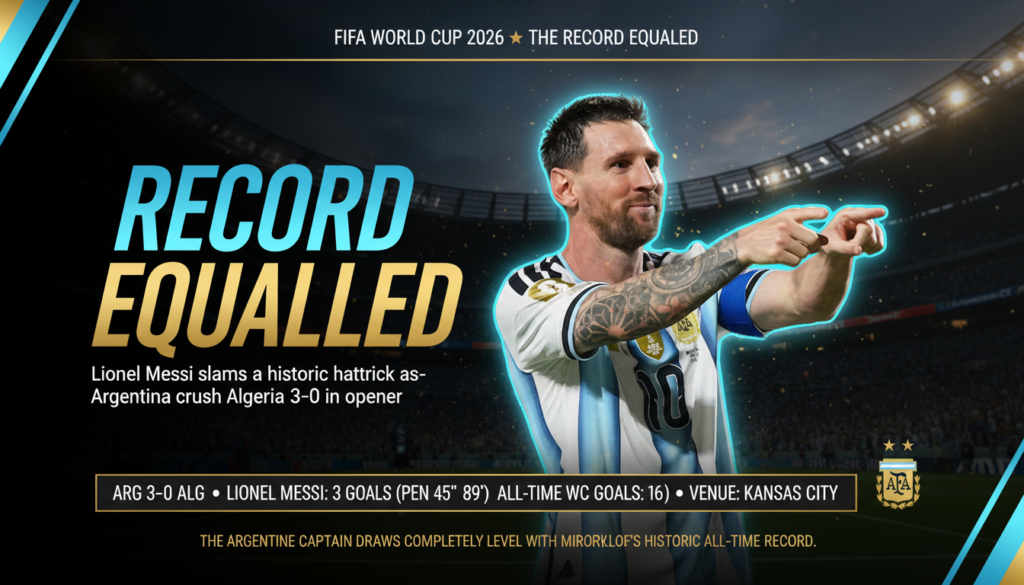 World Cup Record Alert! Messi Equals Klose With Hat-Trick