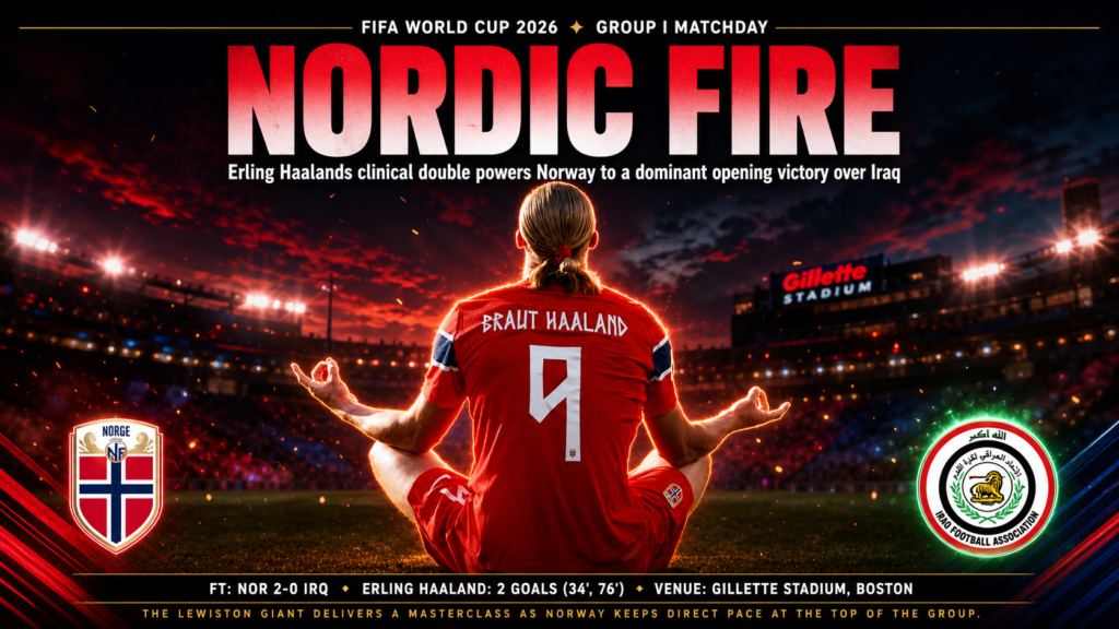 Haaland Brace Fires Norway Past Iraq in World Cup Opener