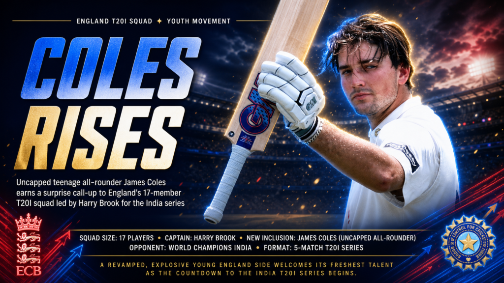 James Coles England squad