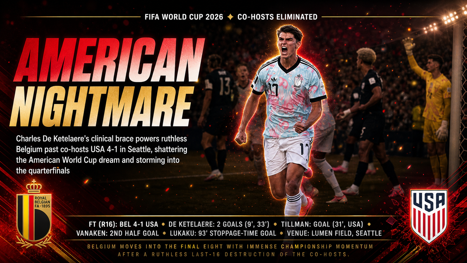 Belgium vs USA World Cup