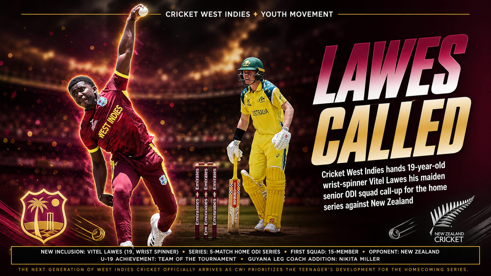 Vitel Lawes West Indies ODI squad