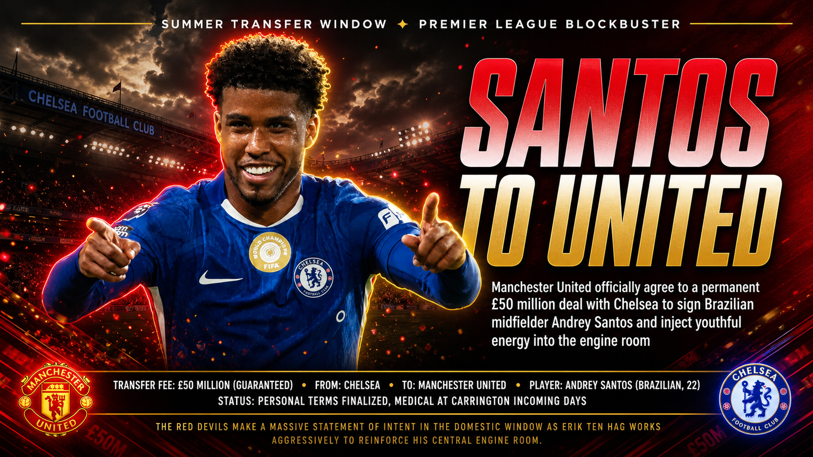 Andrey Santos Manchester United transfer