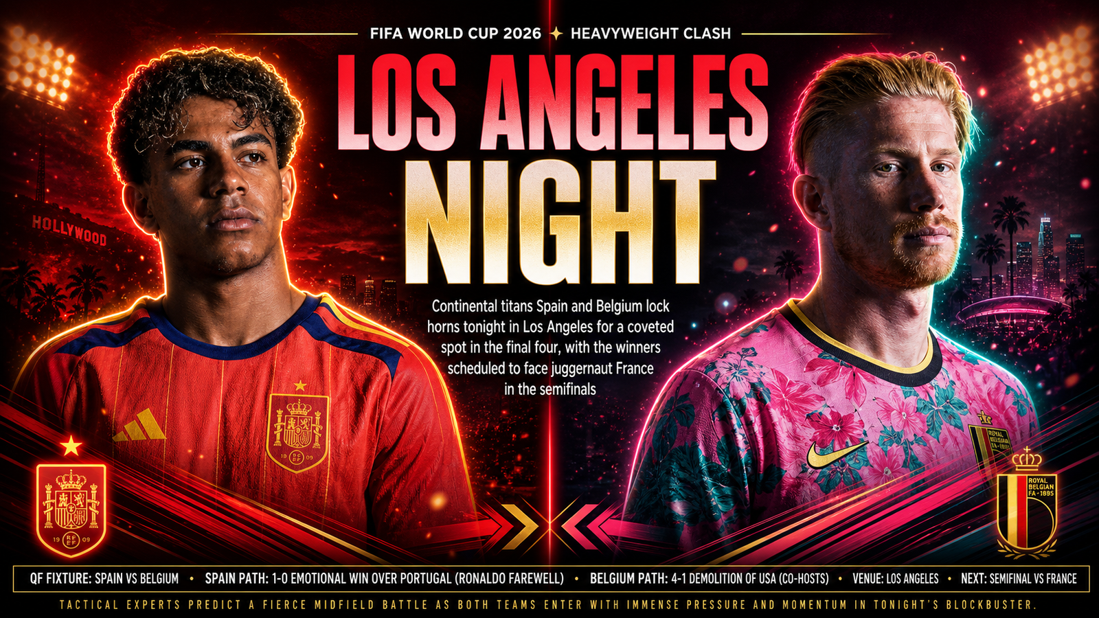 Spain vs Belgium World Cup