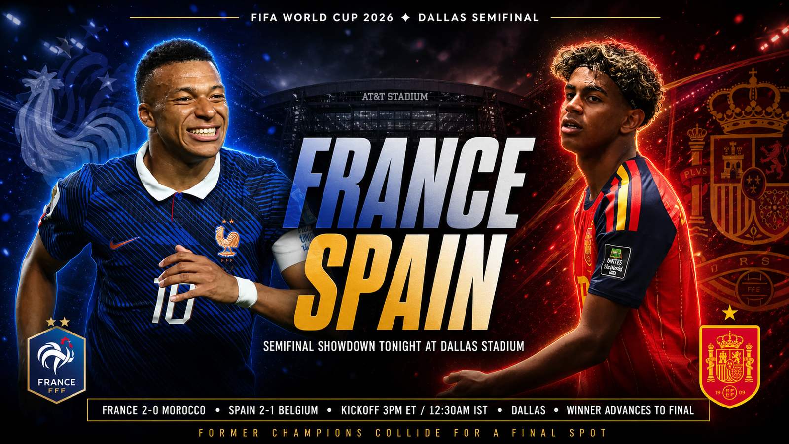 France vs Spain World Cup semifinal