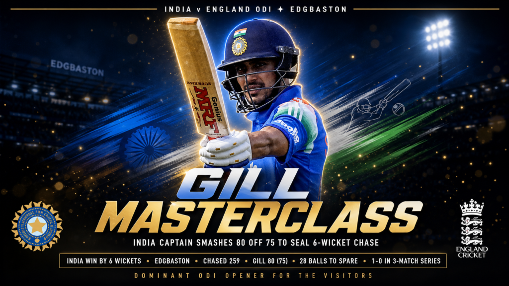 Shubman Gill India vs England ODI