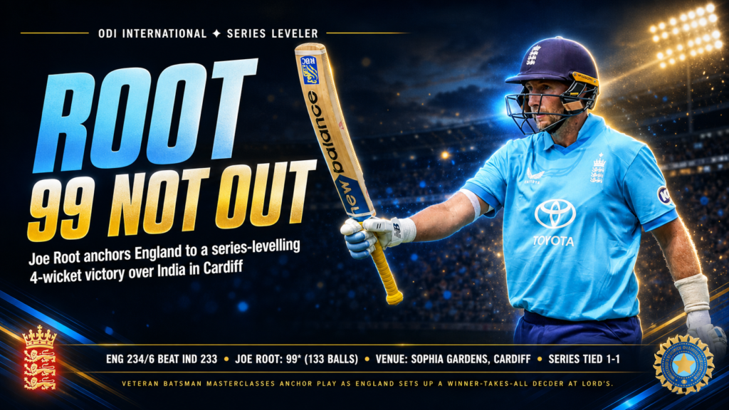Joe Root 99 England vs India ODI