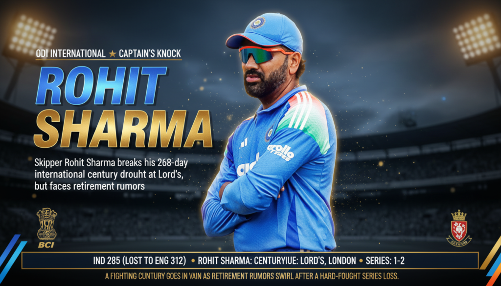 Rohit Sharma century Lord's ODI