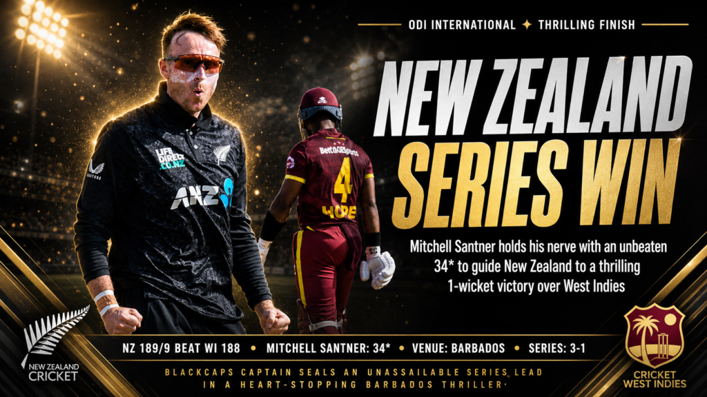 New Zealand vs West Indies ODI