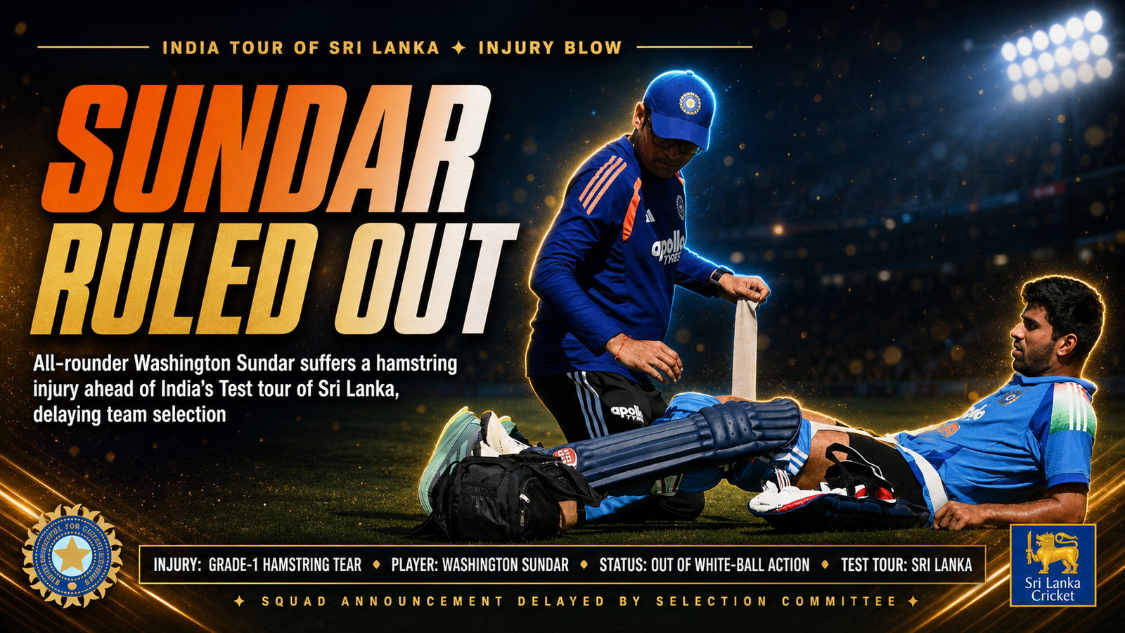 Washington Sundar injury