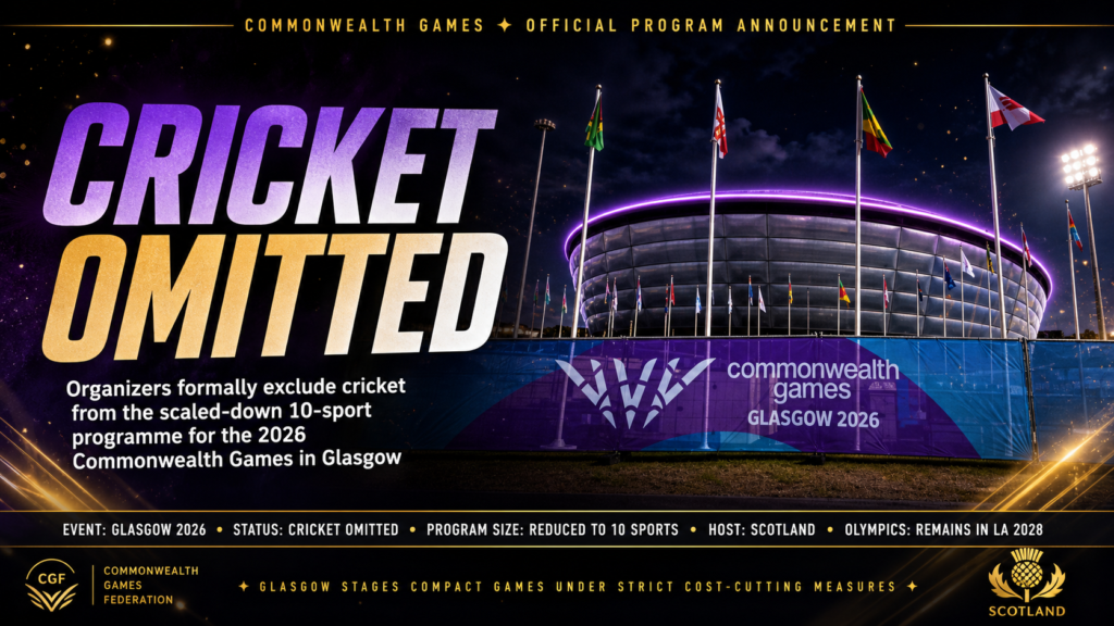 Glasgow 2026 cricket omission