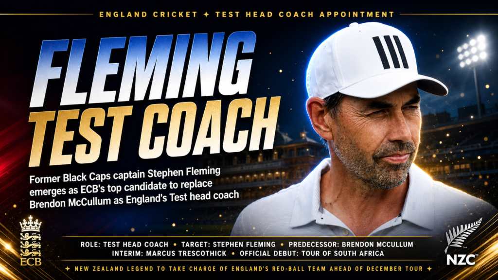 Stephen Fleming England Test coach