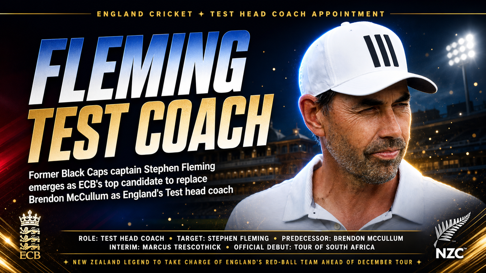 Stephen Fleming England Test coach