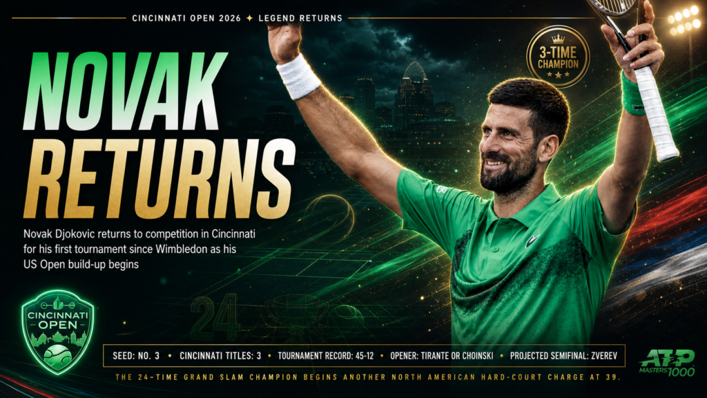 Djokovic Returns for Epic Cincinnati Bid
