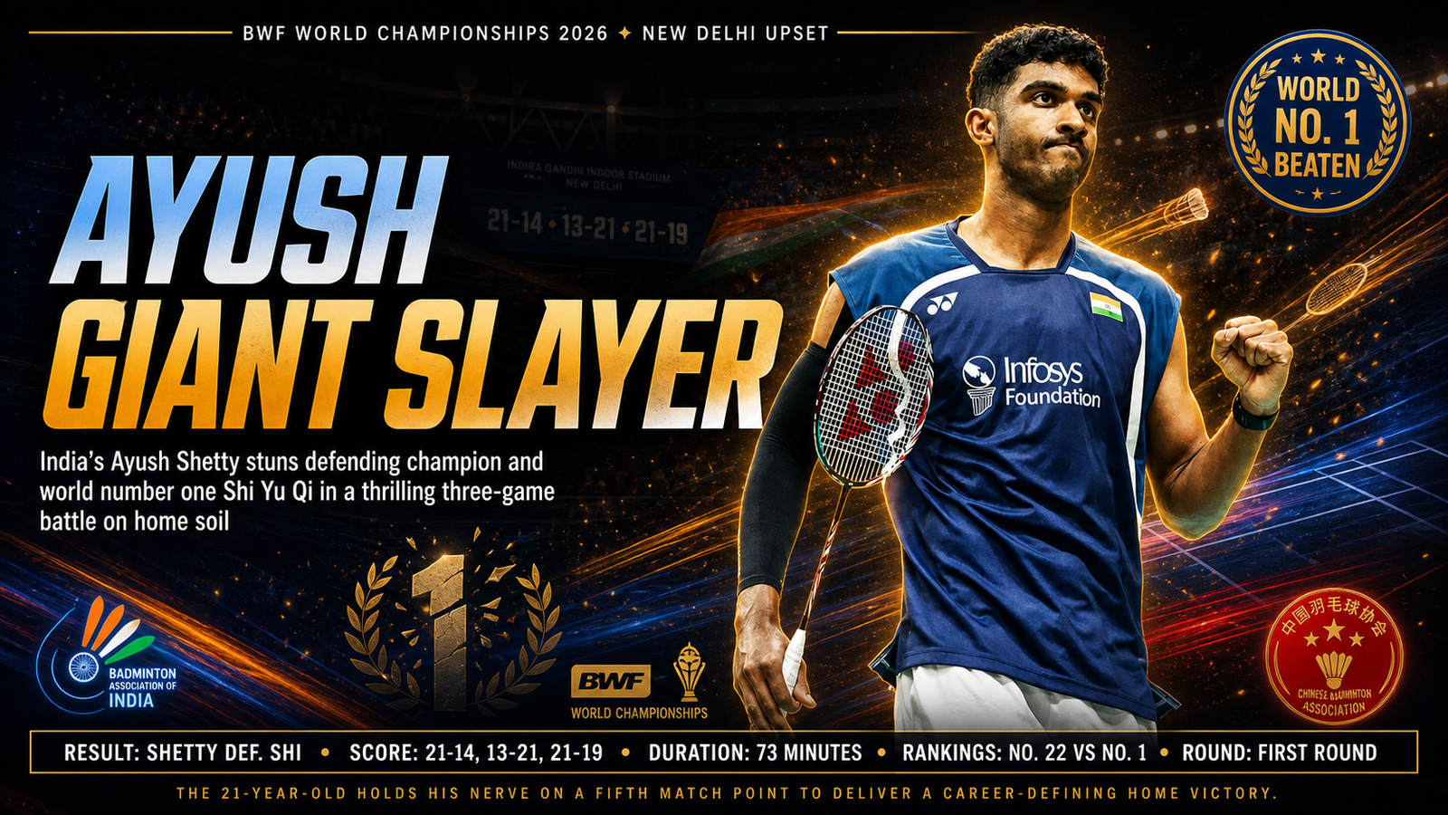 Ayush Shetty beats Shi Yu Qi