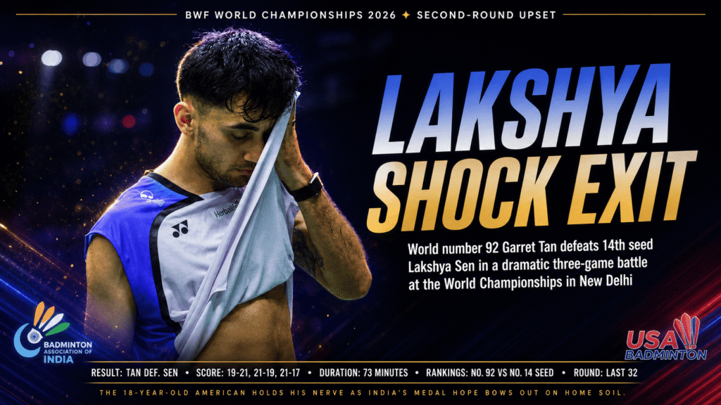 Lakshya Sen loses Garret Tan