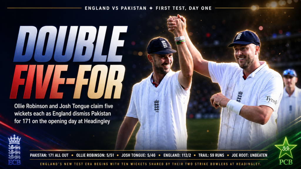 England Pakistan Headingley day 1