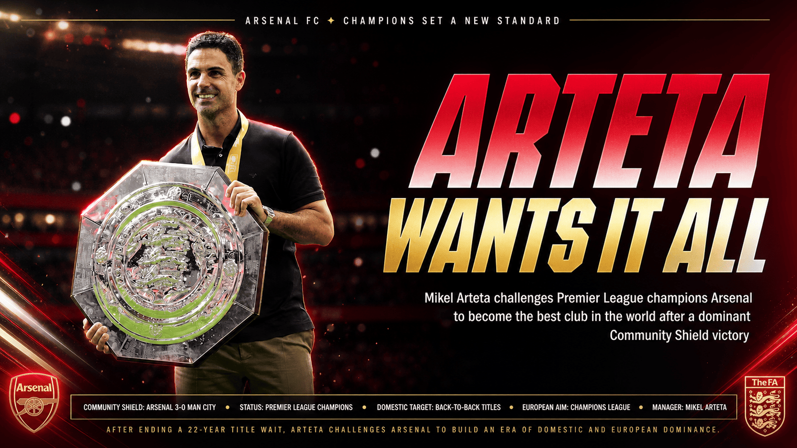 Arteta Arsenal world's best club