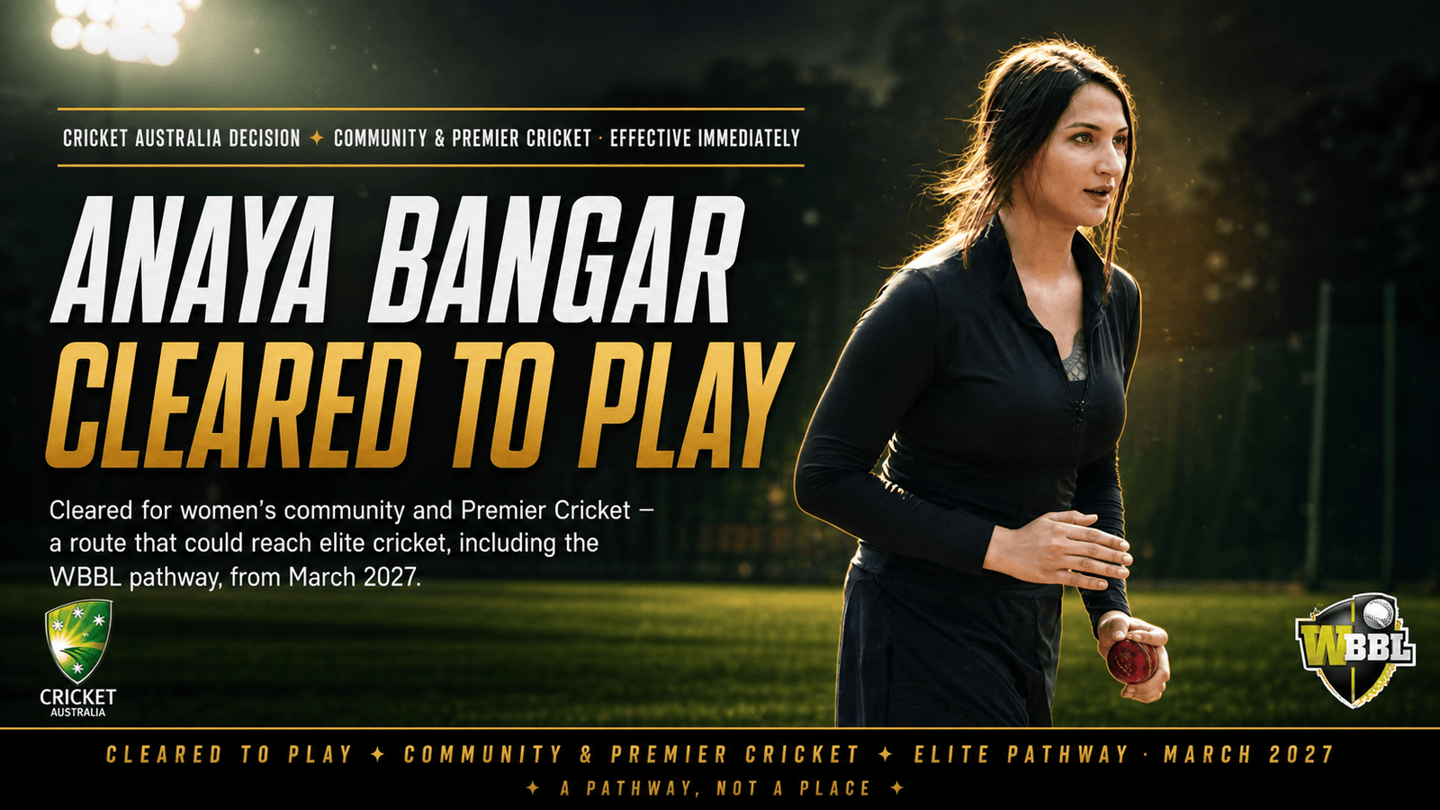 Anaya Bangar Cricket Australia