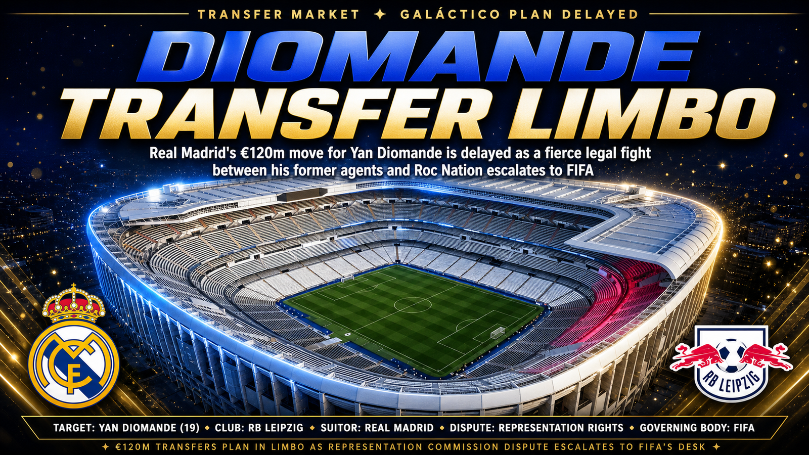 Yan Diomande Real Madrid transfer delayed