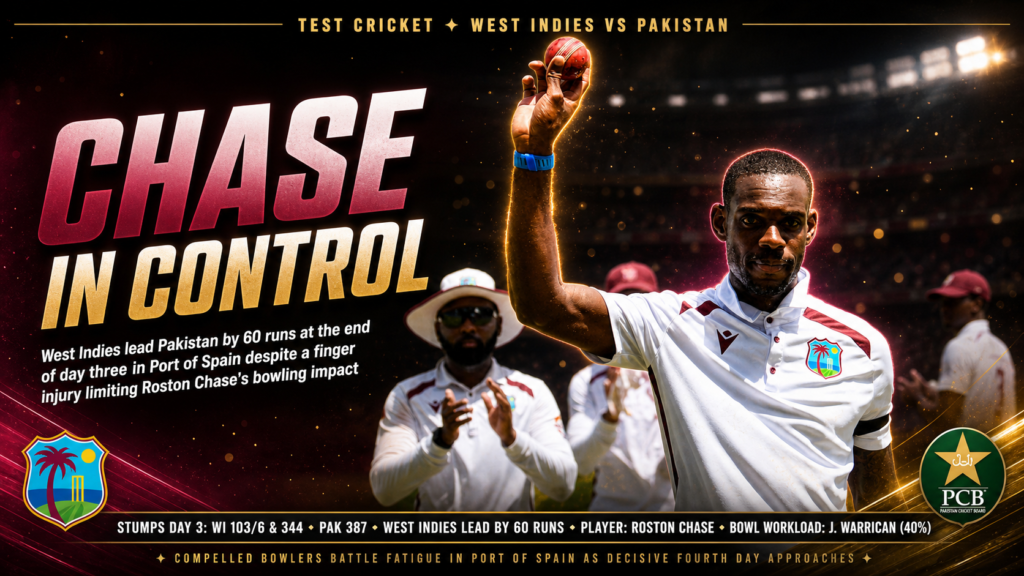 Huge Twist: West Indies Seize Control vs Pakistan