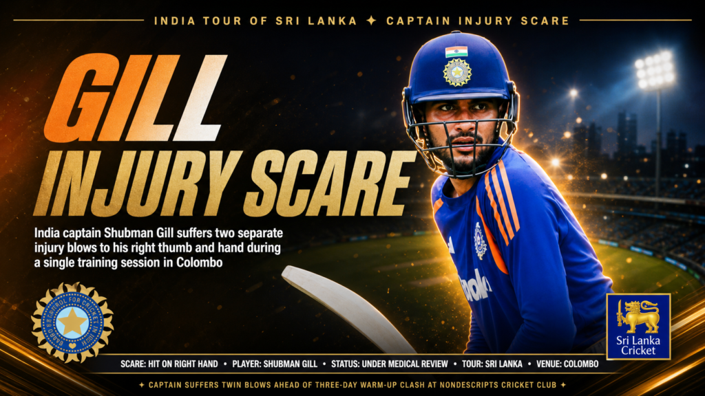Big Scare: Gill Hit Twice Before Sri Lanka Opener