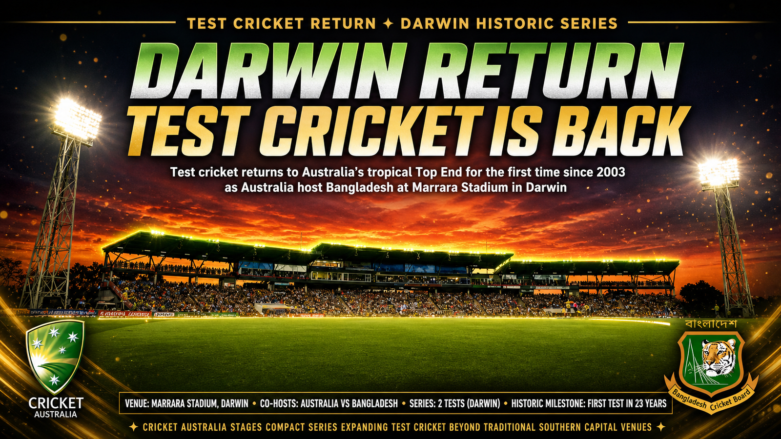 Australia Bangladesh Darwin Test preview