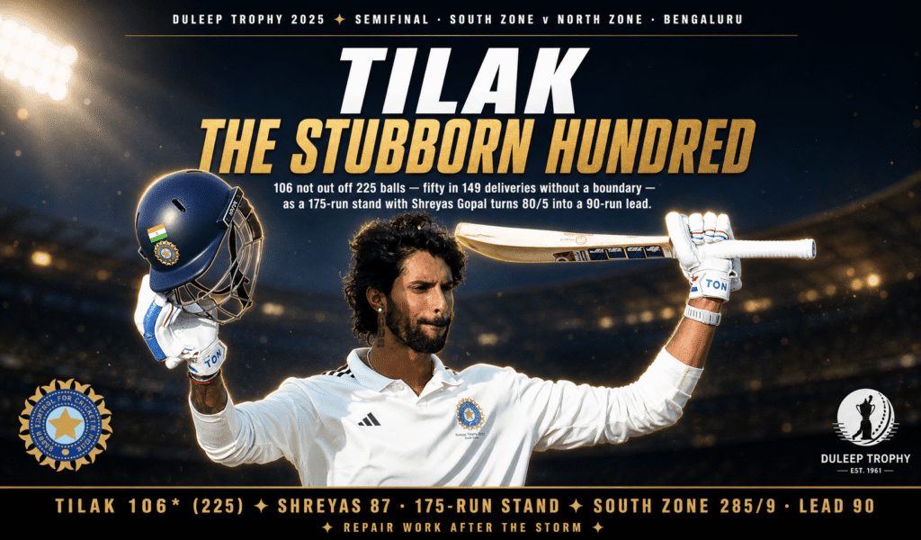 Tilak and Shreyas Drag South Zone Ahead