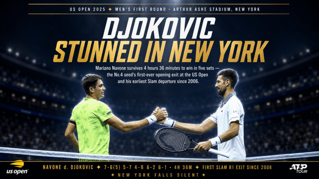Navone Shocks Ailing Djokovic at US Open
